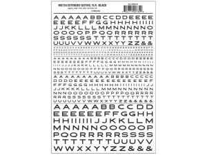 propisot písmena prodloužená Gothic R.R. černá Woodland Scenics MG734