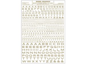 propisot písmena prodloužená Gothic R.R. zlatá Woodland Scenics MG736