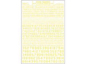 propisot číslice USA Gothic žluté Woodland Scenics MG749