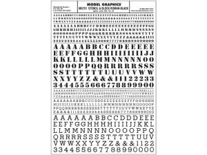 propisot písmena Stencil & Block Roman černá Woodland Scenics MG751