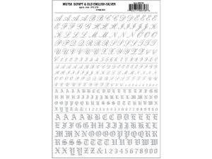 propisot písmena Script & Old English stříbrná Woodland Scenics MG758