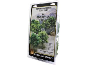 listnaté stromy zelené mix 14 ks Woodland Scenics TR1572