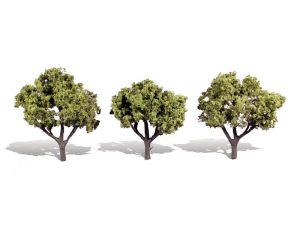 světle zelené listnaté stromy střední 3 ks Woodland Scenics TR3506