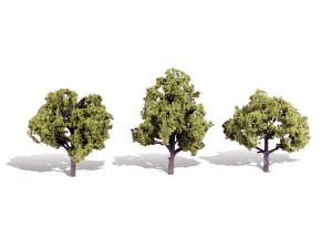 světle zelené listnaté stromy střední 3 ks Woodland Scenics TR3509
