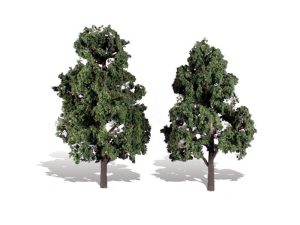 tmavě zelené listnaté stromy velké 2 ks Woodland Scenics TR3517