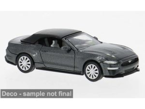 Ford Mustang VI kabriolet tmavě šedý 2020 Brekina PCX870567