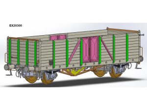 otevřený vůz Villach Ommr33 ČSD III.epocha Exact train 20300