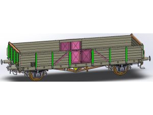 otevřený vůz Linz zelený NMBS Exact train 20326