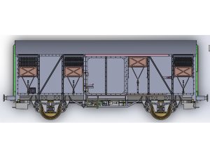 zavřený vůz Gmms40 DB EUROP hliníkové klapky tvaru A Exact train 21070
