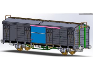 set zavřených vozů s pohyblivou střechou Tbs 571 ÖBB Exact train 23003