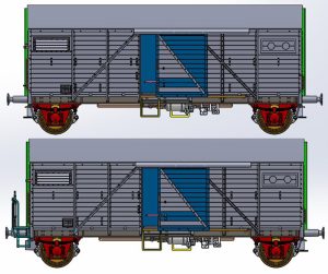 set zavřených vozů Bremen DRB maskovaných Exact train 23605
