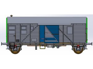 služební vůz Pwgs44 Bremen maskovaný DRB Exact train 23611