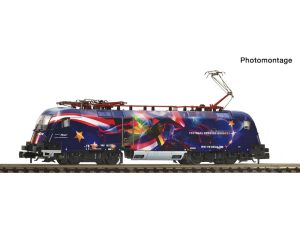 elektrická lokomotiva 1116 Fussbal vereint Europa ÖBB DCC se zvukem Fleischmann 7570070