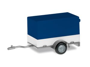 plachtový přívěs jednonápravový modrý Herpa 051576-006