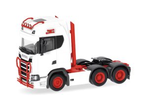 Scania CS 20 HD 6x4 bílý / červený Herpa 314053-006