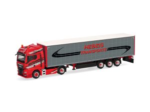 MAN TGX GX plachtový návěs Hebeis Transporte Herpa 320498