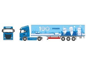Iveco S-Way MY24 skříňový návěs 100 Jahre Zoder Spedition Herpa 961479