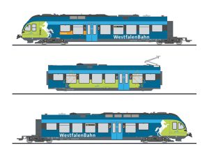 elektrická jednotka FLIRT WestfalenBahn 3-dílná AC digitální Liliput L133867