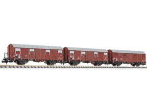 set zavřených vozů Glmmhs 57 DB DB III.epocha Liliput L260131