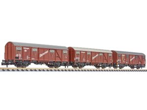 set zavřených vozů Ibblps 393 BANANEN DB IV.epocha Liliput L260144