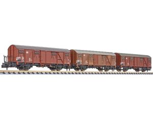 set zavřených vozů Gbs 253 DB IV.epocha Liliput L260155