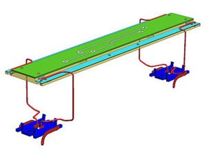 vnitřní osvětlení bílé LED 110 mm pro podvozkové vozy Liliput L938955