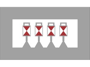 koncové vlakové tabulky s úchyty DE 4 ks Nürnberger Modelleisenbahnen 950090