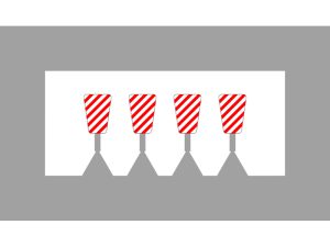 koncové vlakové tabulky s úchyty AT 4 ks Nürnberger Modelleisenbahnen 950092