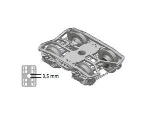 Y25 - podvozek s vnějším rámem včetně náprav 2ks DC Nürnberger Modelleisenbahnen 960000