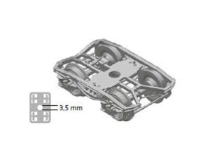 Y25 - podvozek s vnějším rámem včetně náprav 2ks AC Nürnberger Modelleisenbahnen 960050