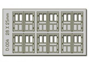 dvojité dveře 28 x 25 mm 6ks Proses PD-004