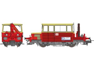 drezína DU65 6 049 s jeřábem červená DCC se zvukem RAILS EUROP EXPRESS MB109S