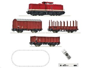 z21 start set s dieselovou lokomotivou řady 110 a nákladním vlakem DR Roco 5110009