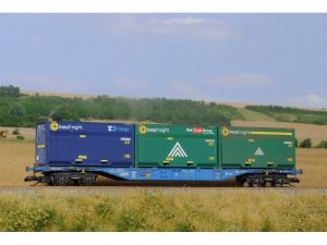 kontejnerový vůz Sgns 55 ČD Cargo SDV 12147