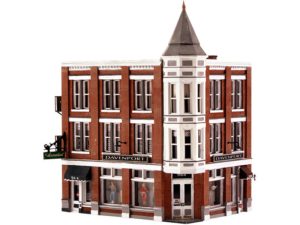 městský rohový dům s prodejnou Woodland Scenics BR4938