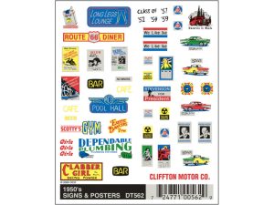 propisot reklamní cedule 1950 Woodland Scenics DT562