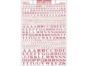 propisot písmena Roman R.R. červená Woodland Scenics MG704