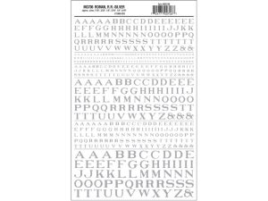 propisot písmena Roman R.R. stříbrná Woodland Scenics MG706