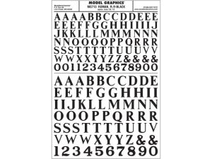 propisot písmena Roman R.R. černá Woodland Scenics MG713