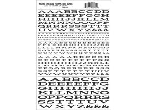 propisot písmena prodloužená Roman R.R. černá Woodland Scenics MG715