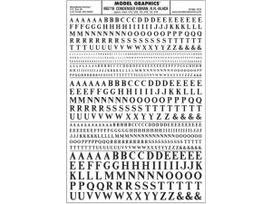 propisot písmena zkrácená Roman R.R. černá Woodland Scenics MG718