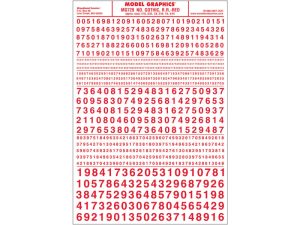 propisot číslice Gothic R.R. červené Woodland Scenics MG729