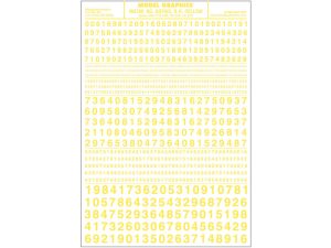 propisot číslice Gothic R.R. žluté Woodland Scenics MG730