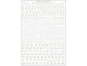 propisot písmena prodloužená Gothic R.R. bílá Woodland Scenics MG735