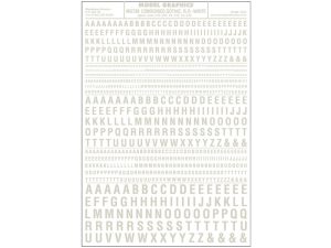 propisot písmena zkrácená Gothic R.R. bílá Woodland Scenics MG738