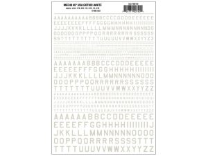 propisot písmena USA Gothic bílá Woodland Scenics MG740