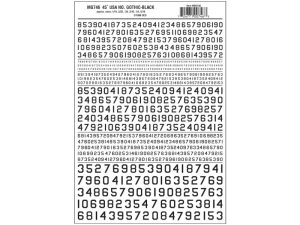 propisot číslice USA Gothic černé Woodland Scenics MG746