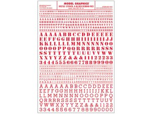 propisot písmena Stencil & Block Roman červená Woodland Scenics MG753