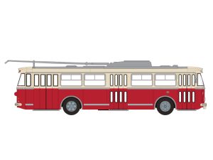 Škoda 9 Tr béžový / červený, 1962 Brekina 61356