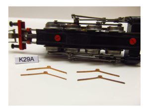 sběrací kontakt dolní pro BR81, 92 Zeuke (kovový rám) 4ks KaModel K29A